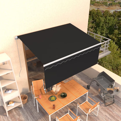Tenda da Sole Retrattile Manuale con Parasole 3x2,5 m Antracite