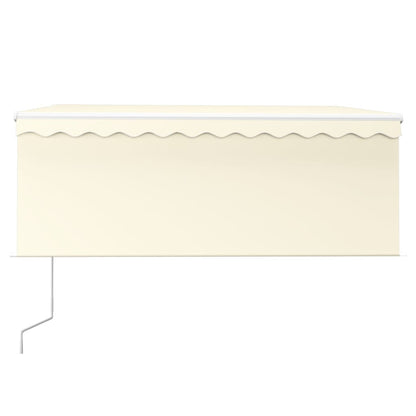 Tenda Automatica con Parasole LED e Sensore Vento 3x2,5m Crema