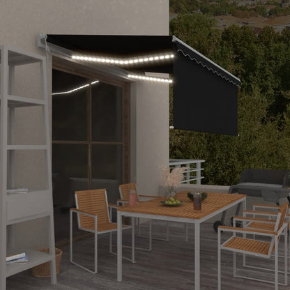 Tenda Automatica Parasole LED Sensore Vento 3x2,5m Antracite