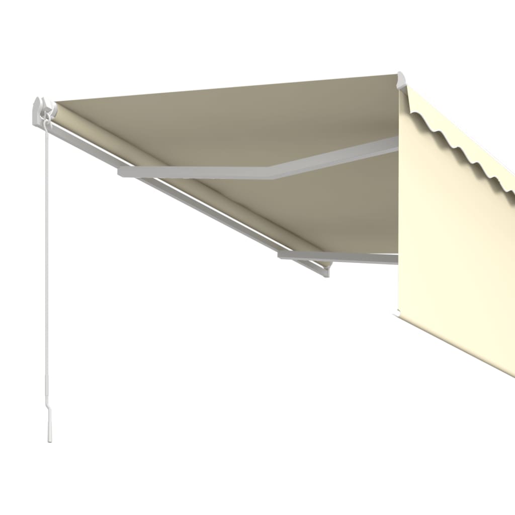 Tenda da Sole Retrattile Manuale con Parasole 3,5x2,5 m Crema