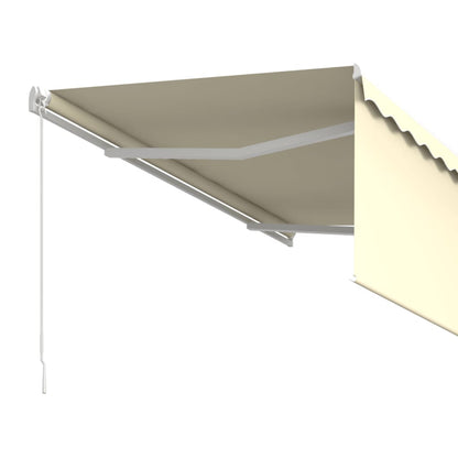 Tenda da Sole Retrattile Manuale con Parasole 3,5x2,5 m Crema