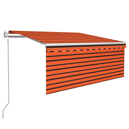 Tenda Retrattile Automatica Parasole 3,5x2,5m Arancio e Marrone