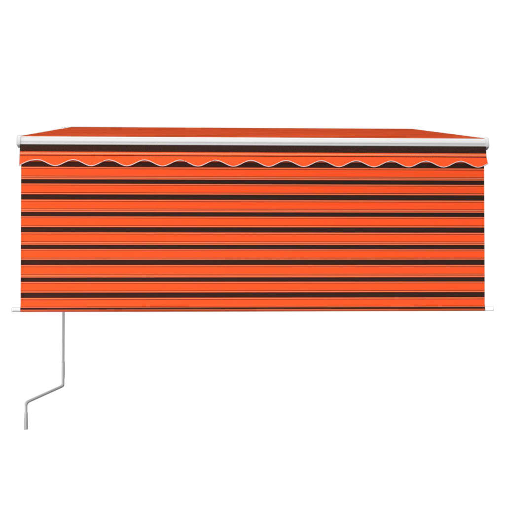 Tenda Automatica con Sensore Vento 3,5x2,5m Arancione e Marrone