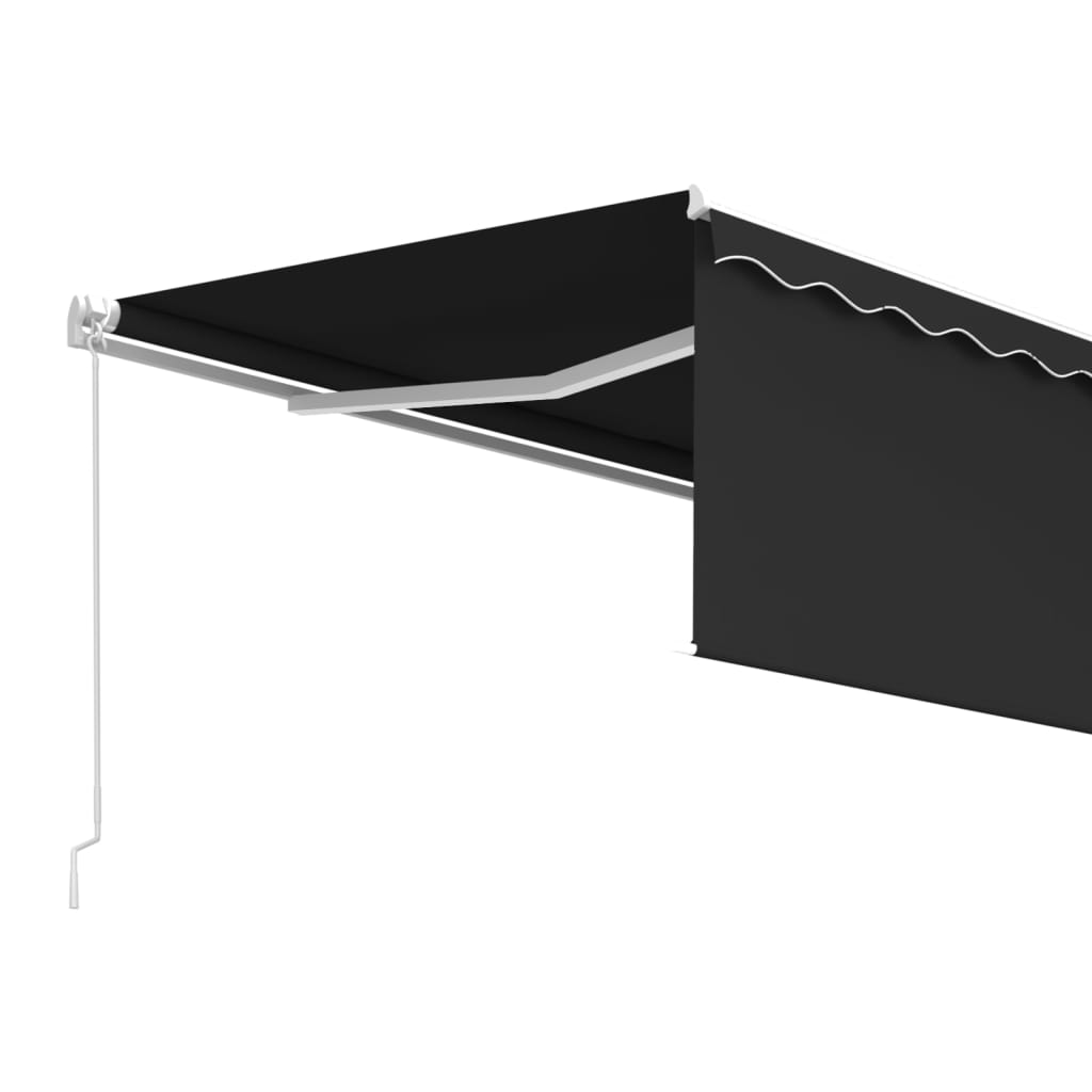 Tenda da Sole Retrattile Manuale con Parasole 4x3 m Antracite