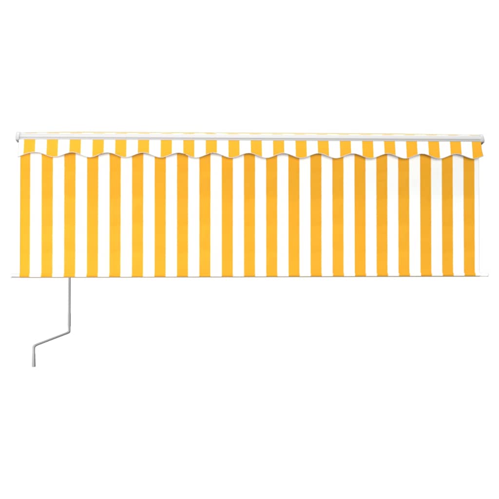 Tenda Retrattile Automatica con Parasole 4x3m Gialla Bianca