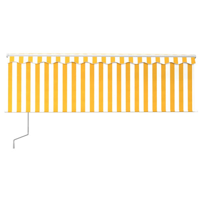 Tenda Retrattile Automatica con Parasole 4x3m Gialla Bianca