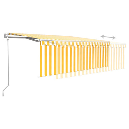 Tenda Retrattile Automatica con Parasole 4x3m Gialla Bianca