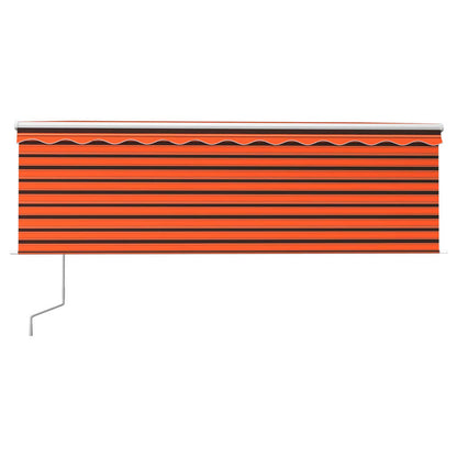 Tenda Retrattile Automatica con Parasole 4x3 m Arancio Marrone