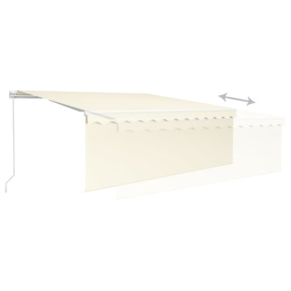Tenda da Sole Retrattile con Parasole 4,5x3 m Crema