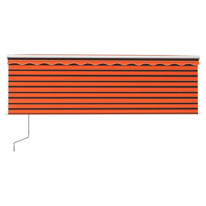 Tenda da Sole Retrattile Automatica 4,5x3m Arancione e Marrone