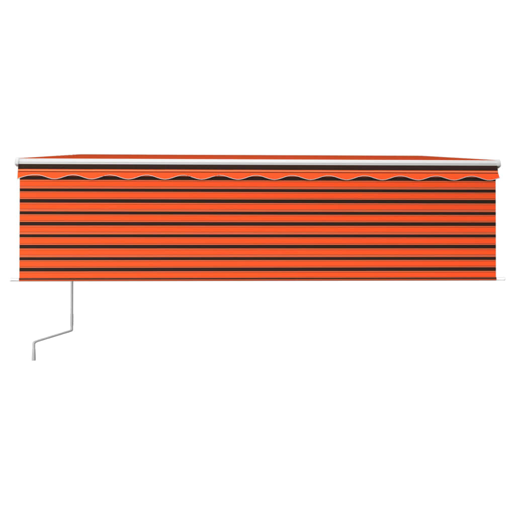 Tenda Sole Retrattile Automatica Parasole 5x3m Arancio Marrone