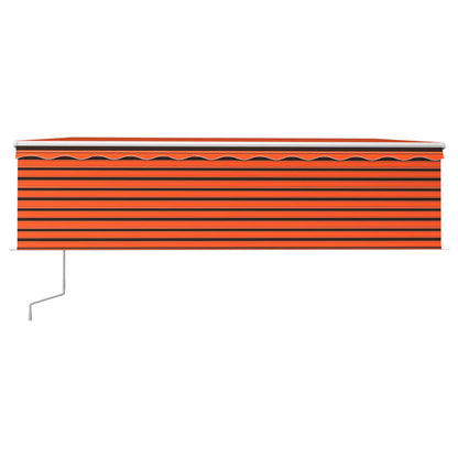 Tenda Sole Retrattile Automatica Parasole 5x3m Arancio Marrone
