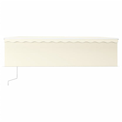 Tenda Automatica con Parasole Sensore Vento e LED 5x3 m Crema