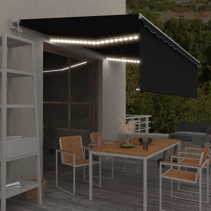 Tenda Automatica con Parasole Sensore Vento e LED 5x3 Antracite
