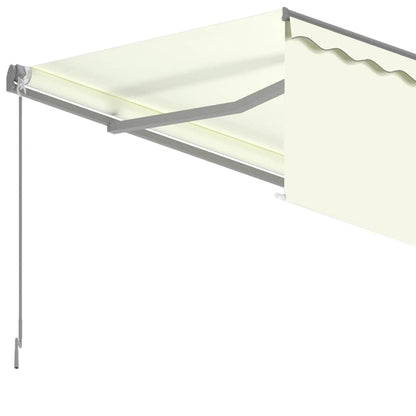 Tenda da Sole Retrattile Manuale con Parasole 3x2,5 m Crema