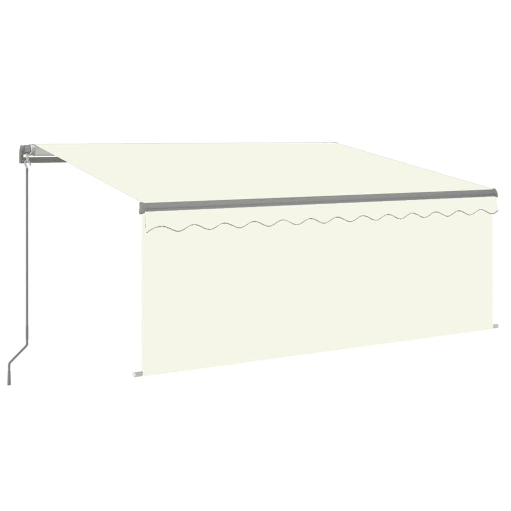Tenda da Sole Retrattile Manuale con LED 3x2,5 m Crema