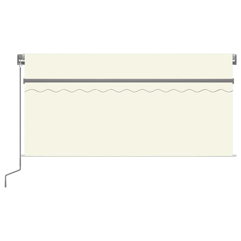 Tenda da Sole Retrattile Manuale con LED 3x2,5 m Crema