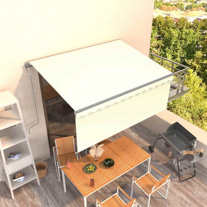 Tenda da Sole Retrattile Automatica con Parasole 3x2,5m Crema