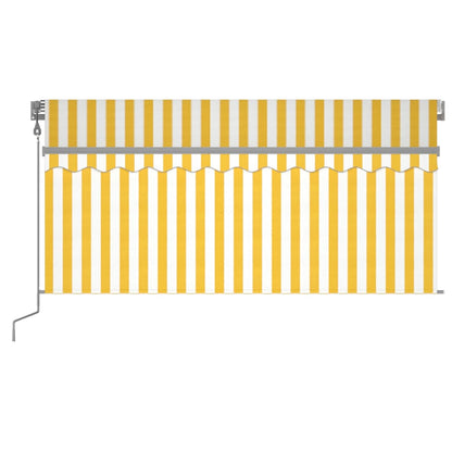 Tenda Sole Retrattile Automatica e Parasole 3x2,5mGialla Bianca