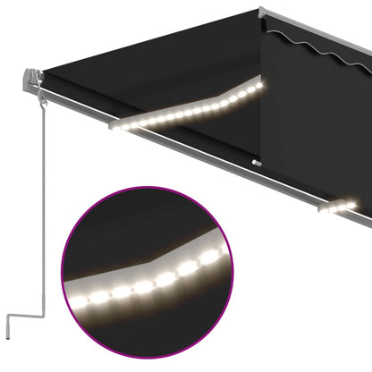 Tenda Automatica Parasole LED Sensore Vento 3x2,5m Antracite