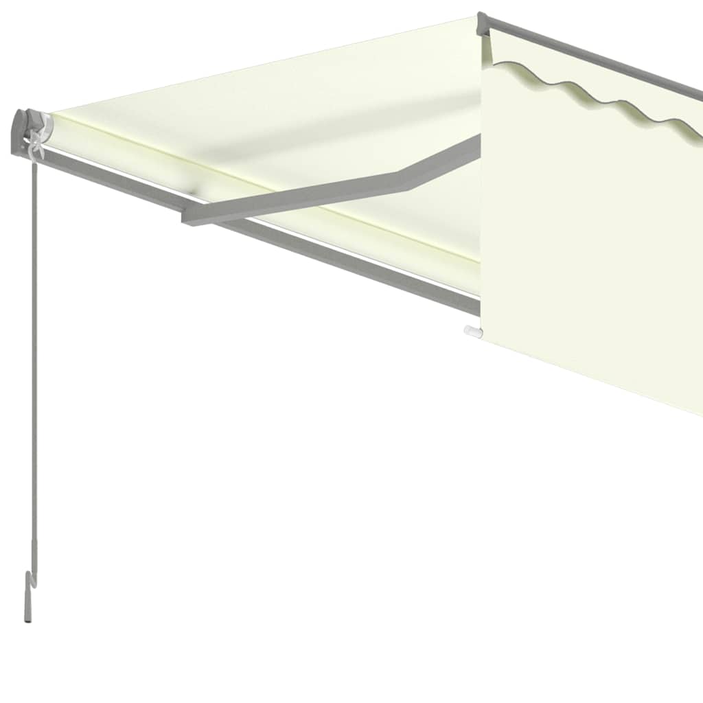 Tenda da Sole Retrattile Manuale con Parasole 3,5x2,5 m Crema