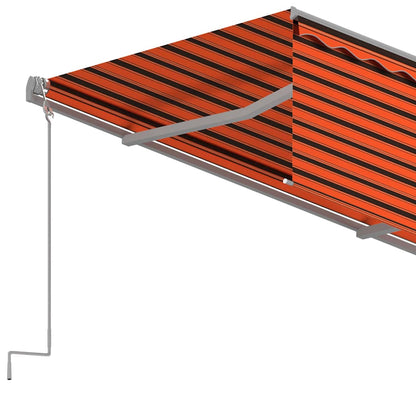 Tenda Retrattile Automatica Parasole 3,5x2,5m Arancio e Marrone