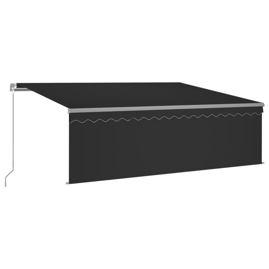 Tenda da Sole Retrattile Manuale con Parasole 4,5x3 m Antracite