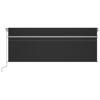 Tenda da Sole Retrattile Manuale con LED 4,5x3 m Antracite