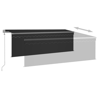 Tenda Automatica Parasole LED Sensore Vento 4,5x3 m Antracite