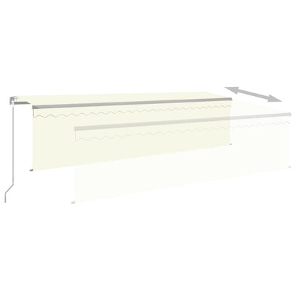 Tenda Sole Retrattile Manuale con Parasole 5x3 m Crema