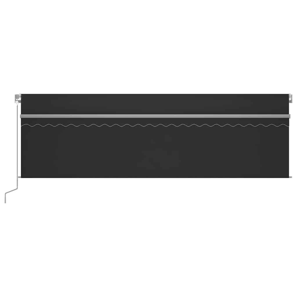 Tenda Sole Retrattile Manuale con Parasole 5x3m Antracite