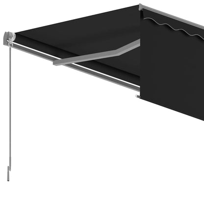 Tenda Sole Retrattile Manuale con Parasole 5x3m Antracite
