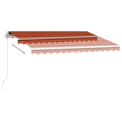 Tenda Sole Manuale Autoportante 300x250 cm Arancione e Marrone