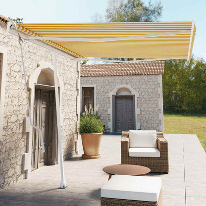 Tenda da Sole Autoportante Automatica 300x250 cm Gialla Bianca