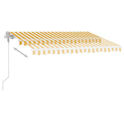 Tenda Automatica con Sensore Vento LED 300x250 cm Gialla/Bianca