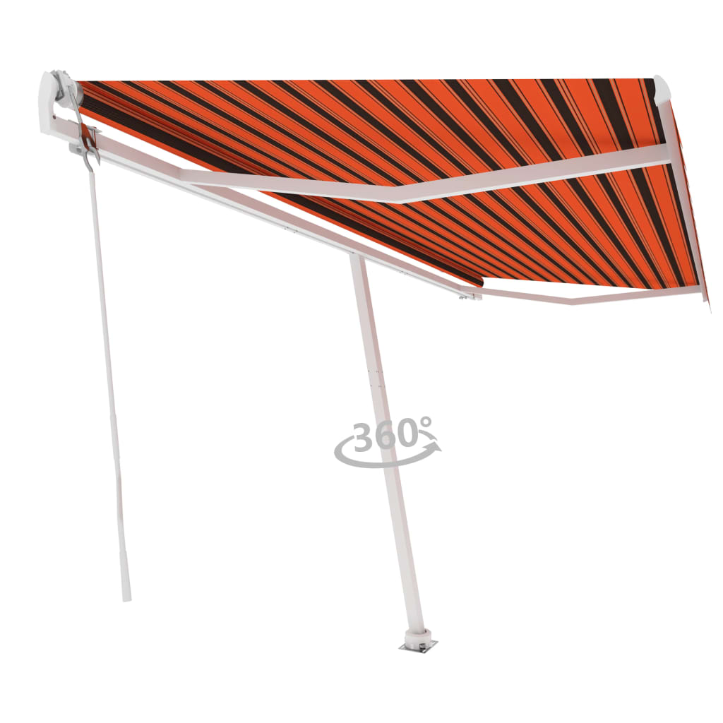 Tenda Retrattile Automatica 400x300 cm Arancione e Marrone