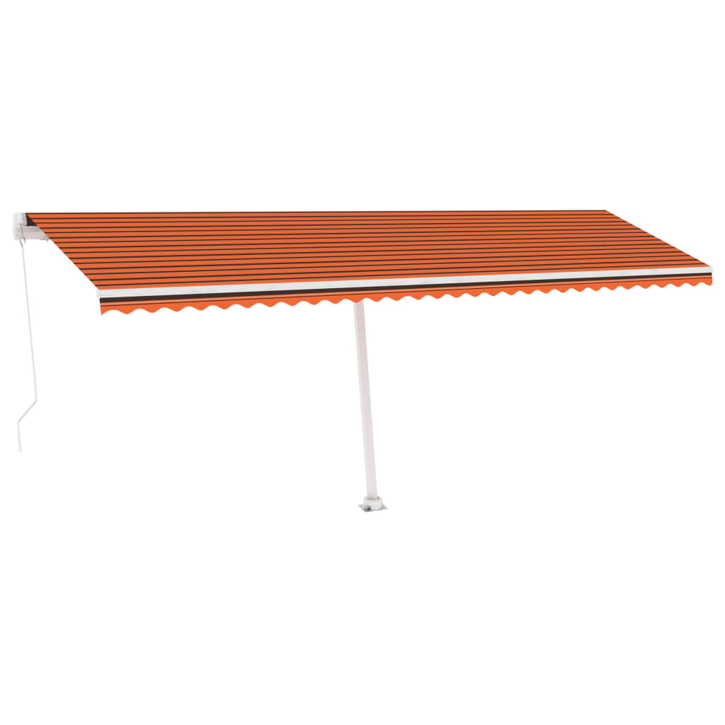 Tenda da Sole Autoportante Manuale 600x300cm Arancione Marrone