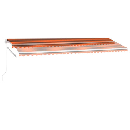 Tenda da Sole Autoportante Manuale 600x300cm Arancione Marrone