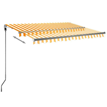Tenda Automatica con Sensore Vento LED 300x250 cm Gialla Bianca
