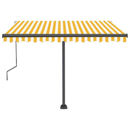 Tenda Automatica con Sensore Vento LED 300x250 cm Gialla Bianca