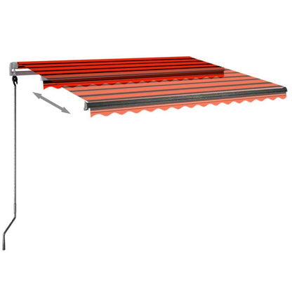 Tenda Automatica Sensore Vento e LED 300x250 cm Arancio Marrone