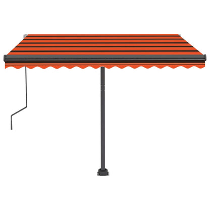 Tenda Automatica Sensore Vento e LED 300x250 cm Arancio Marrone