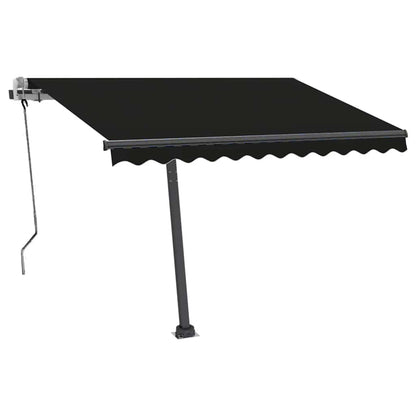 Tenda da Sole Retrattile Manuale con LED 300x250 cm Antracite