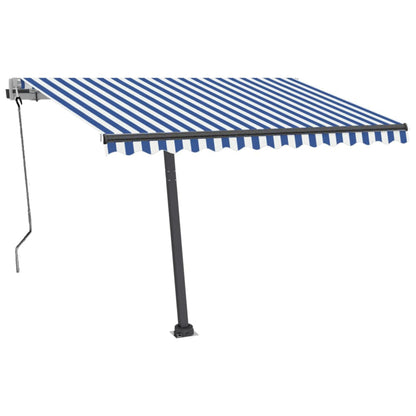 Tenda da Sole Automatica Autoportante 350x250 cm Blu e Bianca