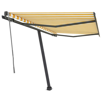 Tenda da Sole Autoportante Automatica 350x250 cm Gialla Bianca