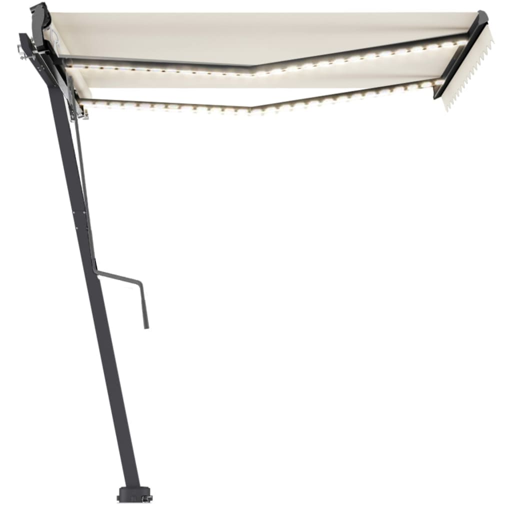 Tenda Automatica con Sensore Vento e LED 350x250 cm Crema