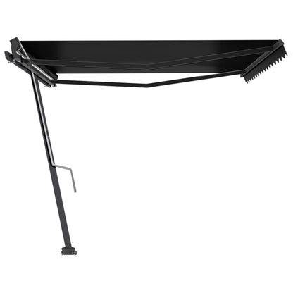 Tenda da Sole Retrattile Manuale con Palo 400x300 cm Antracite