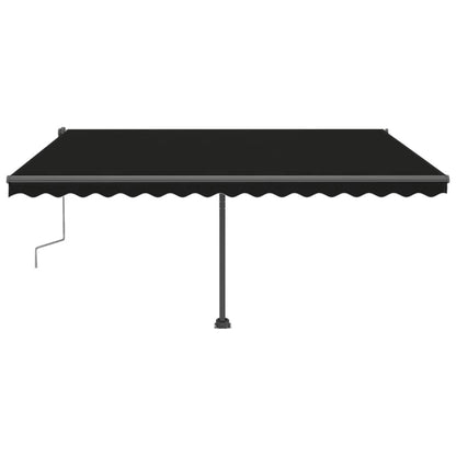 Tenda da Sole Retrattile Manuale con Palo 400x300 cm Antracite