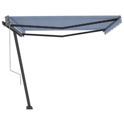 Tenda da Sole Automatica Autoportante 400x300 cm Blu e Bianca