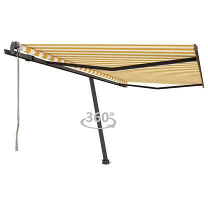 Tenda da Sole Autoportante Automatica 400x300 cm Gialla Bianca